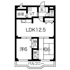2LDK 間取り図