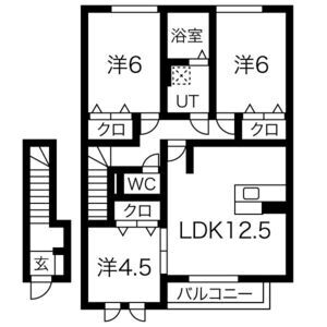 3LDK 間取り図