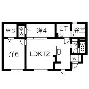 2LDK 間取り図