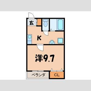 1K 間取り図