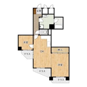 2DK 間取り図
