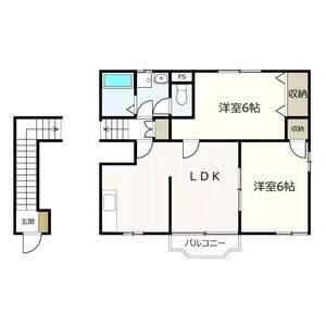 2LDK 間取り図