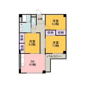 3DK 間取り図
