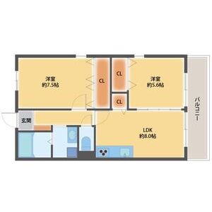2LDK 間取り図