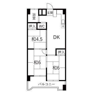 3DK 間取り図