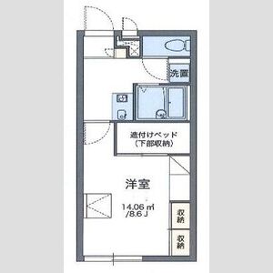 1K 間取り図