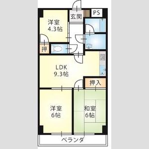 3DK 間取り図