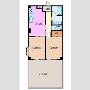 2DK 間取り図
