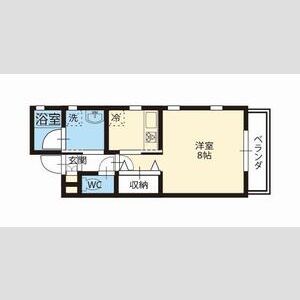 1K 間取り図
