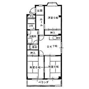 3DK 間取り図
