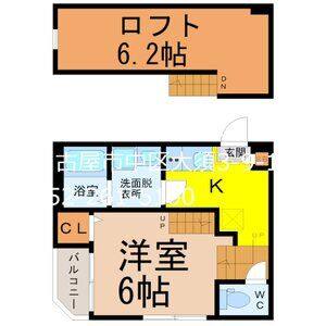 1K 間取り図