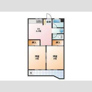 2DK 間取り図