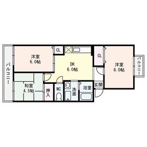 3DK 間取り図
