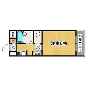 1K 間取り図