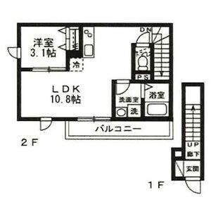 1LDK 間取り図