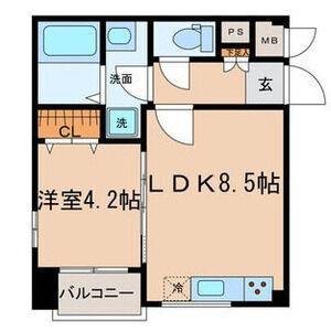 1LDK 間取り図