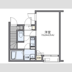 1K 間取り図
