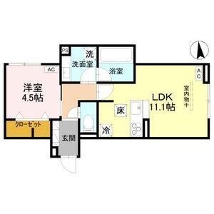 1LDK 間取り図
