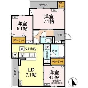 3LDK 間取り図