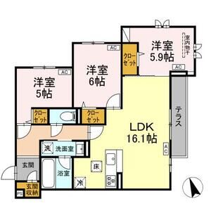 3LDK 間取り図