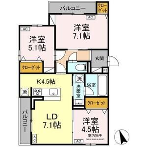 3LDK 間取り図