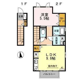 1LDK 間取り図