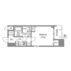 1K 間取り図