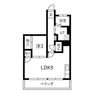 1LDK 間取り図