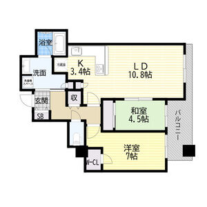 2LDK 間取り図