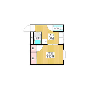 1DK 間取り図