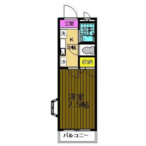 1K 間取り図
