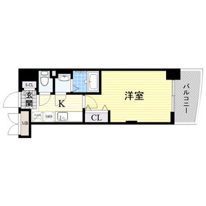 1K 間取り図