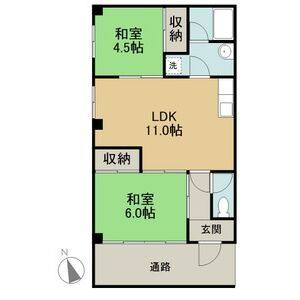 2LDK 間取り図