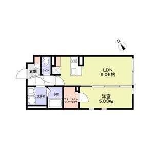 1LDK 間取り図