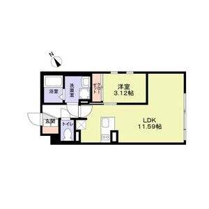 1LDK 間取り図