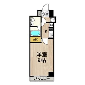 1DK 間取り図