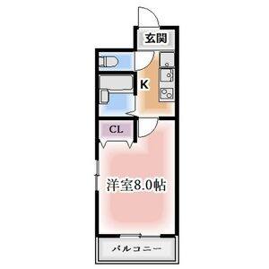 1K 間取り図