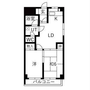 2LDK 間取り図