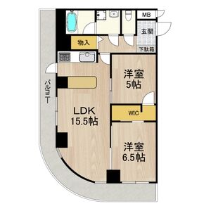 2LDK 間取り図