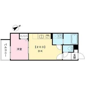 1DK 間取り図