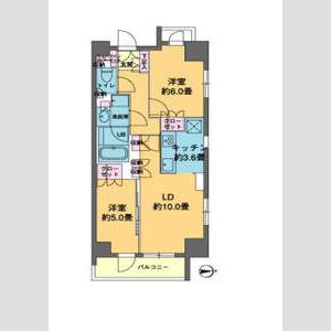 2LDK 間取り図