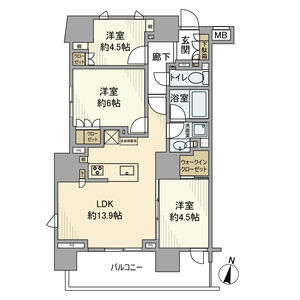 3LDK 間取り図