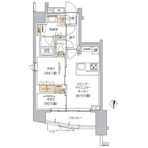 2LDK 間取り図