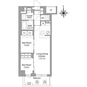 2LDK 間取り図