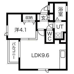 1LDK 間取り図