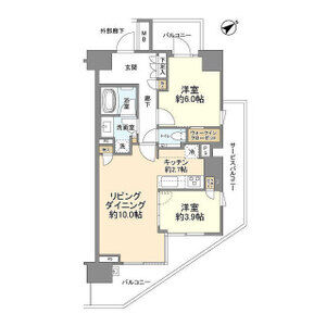2LDK 間取り図