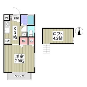1K 間取り図