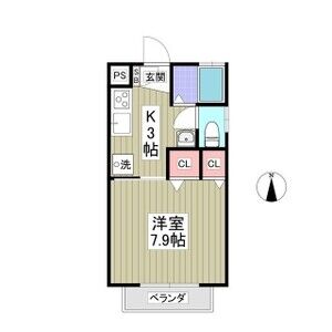 1K 間取り図
