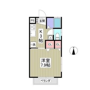 1K 間取り図