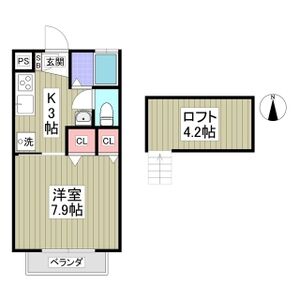 1K 間取り図